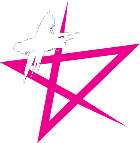 The CTRL+K mark: a brushed white plus over a pink star